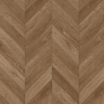 A rich brown Herringbone flooring